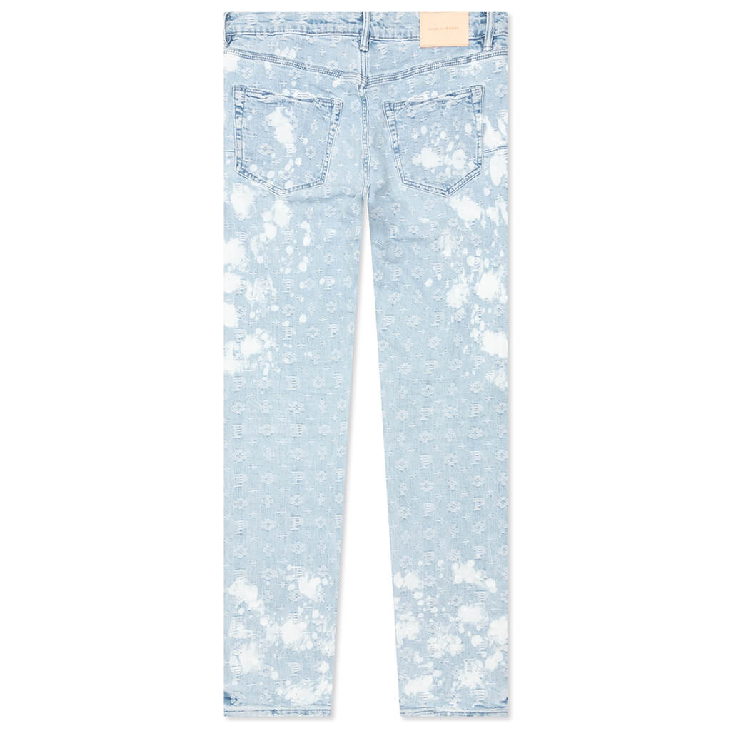 P001 - Light Indigo Bleach Jaquard Monogram