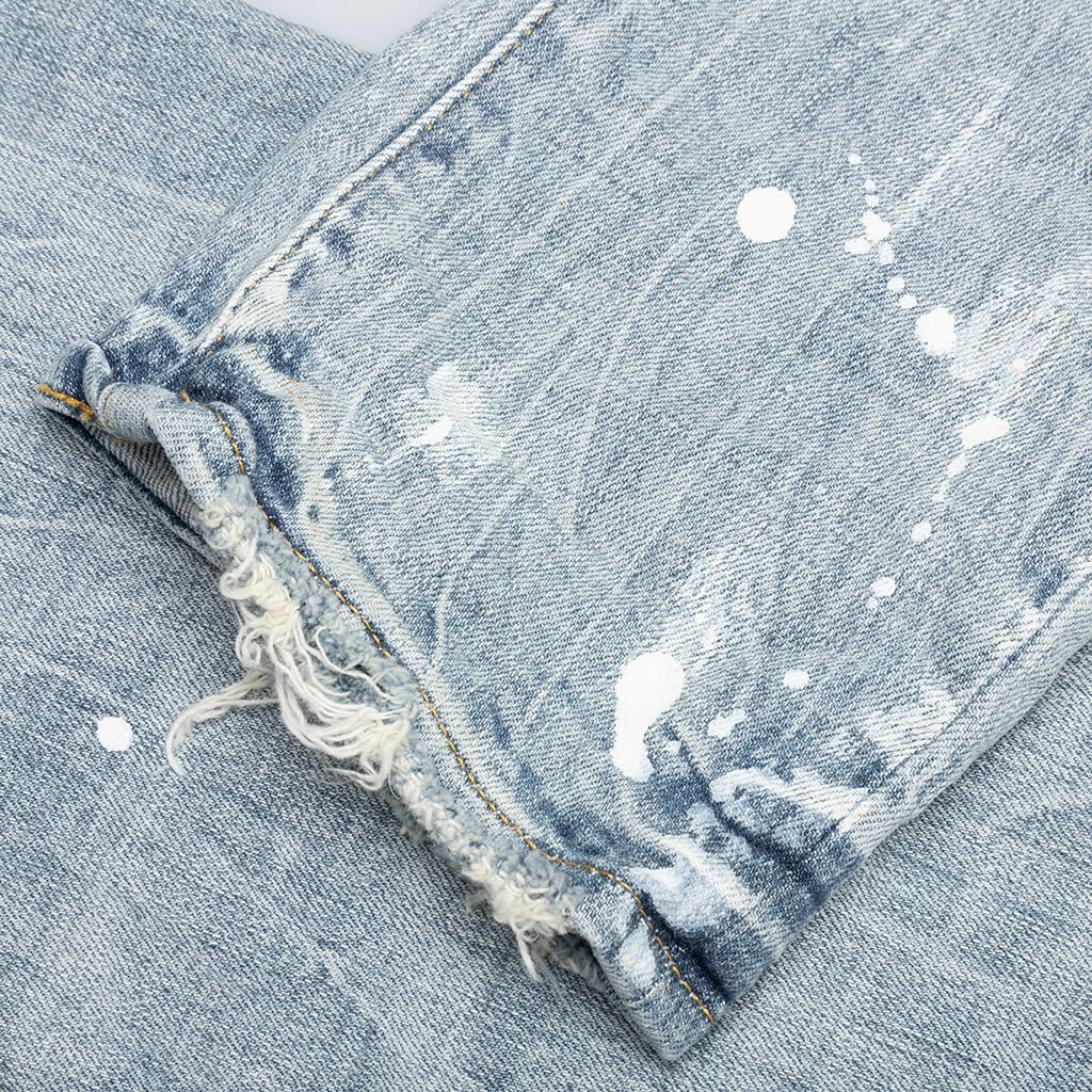 P001 - Light Indigo Knee Slit