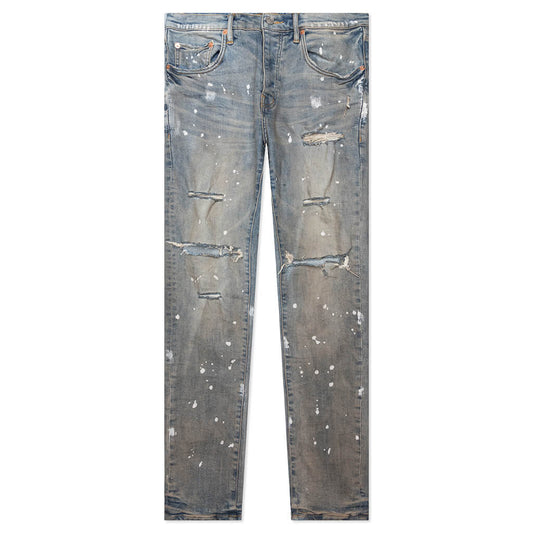 Purple Denim P001 - Light Indigo Pant Grey Coated