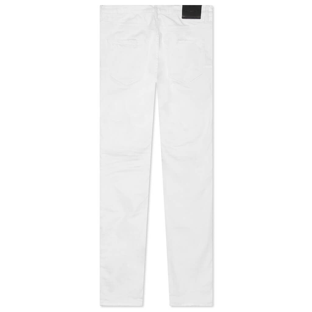 P001 - Optic White Knee Slit