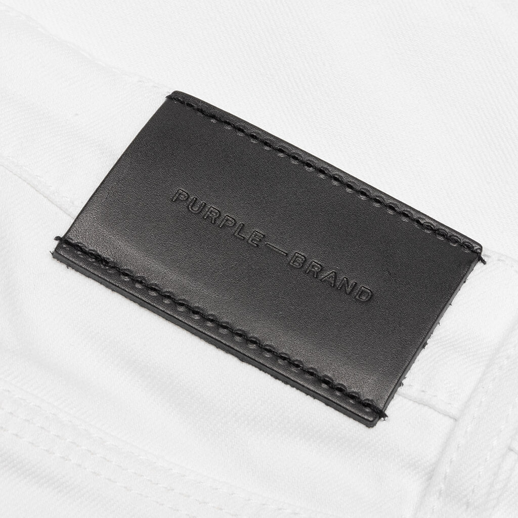 P001 - Optic White Knee Slit