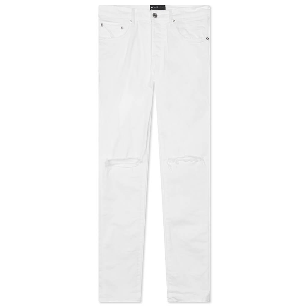 P001 - Optic White Knee Slit