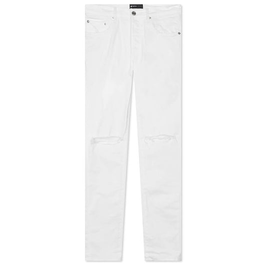P001 - Optic White Knee Slit