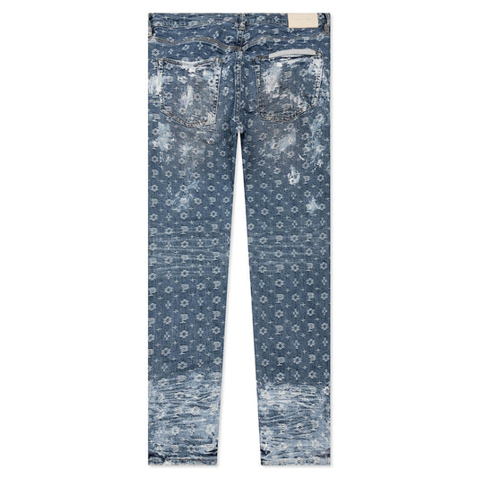 P001 - Super Heavy Waxed Indigo Jacquard Monogram