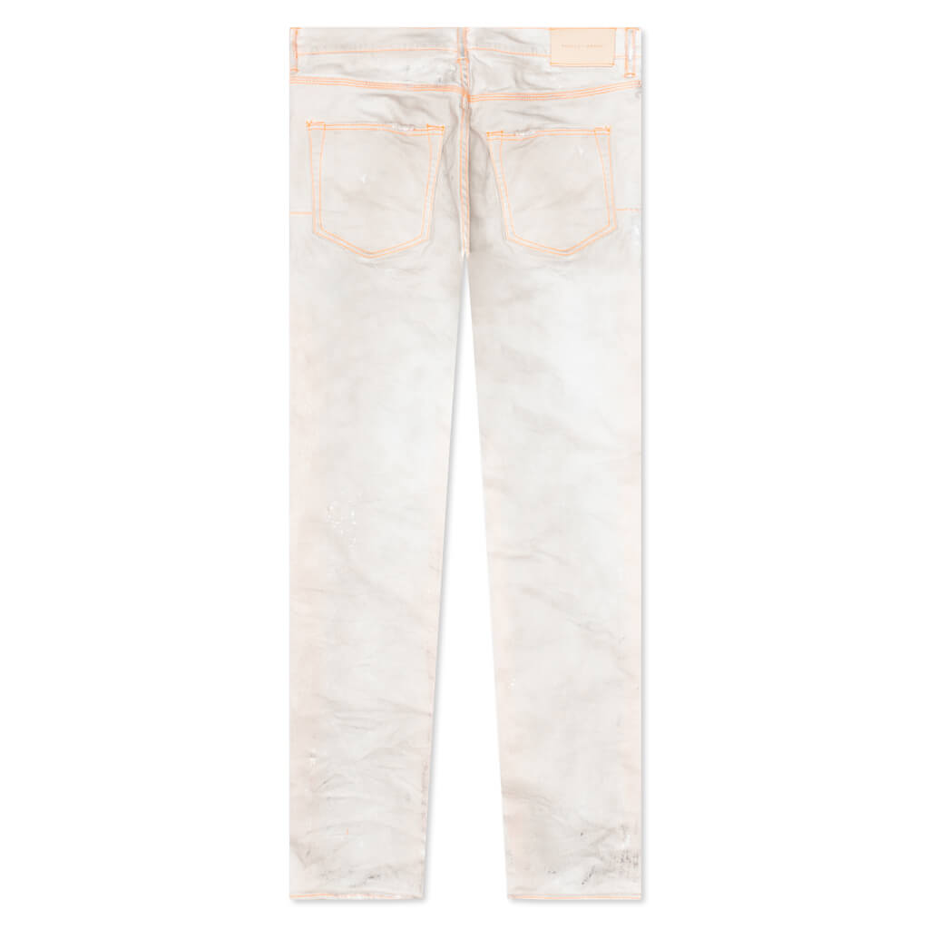 P001 - White Neon Stitch Orange