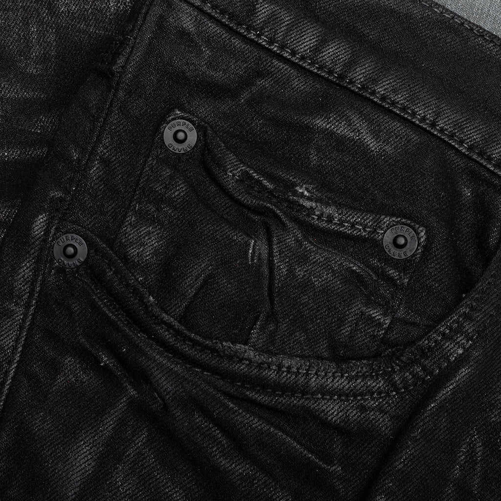Purple Denim P001 - Worn Grey Black Coated
