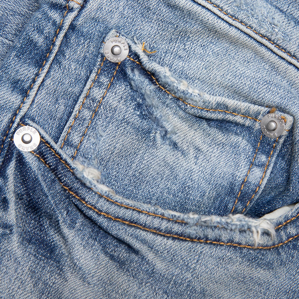 P001 - Worn Light Indigo Destroy