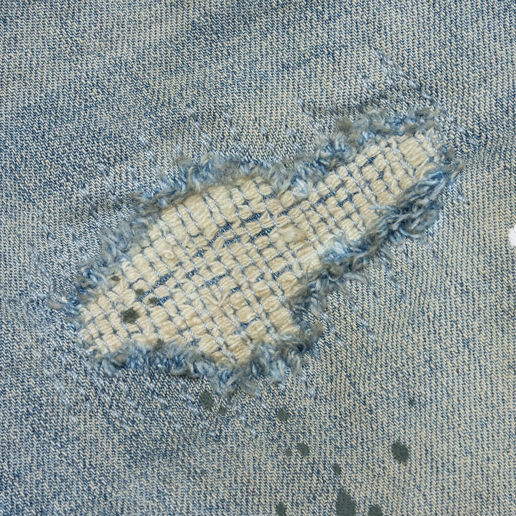 P001 - Worn Light Indigo Destroy