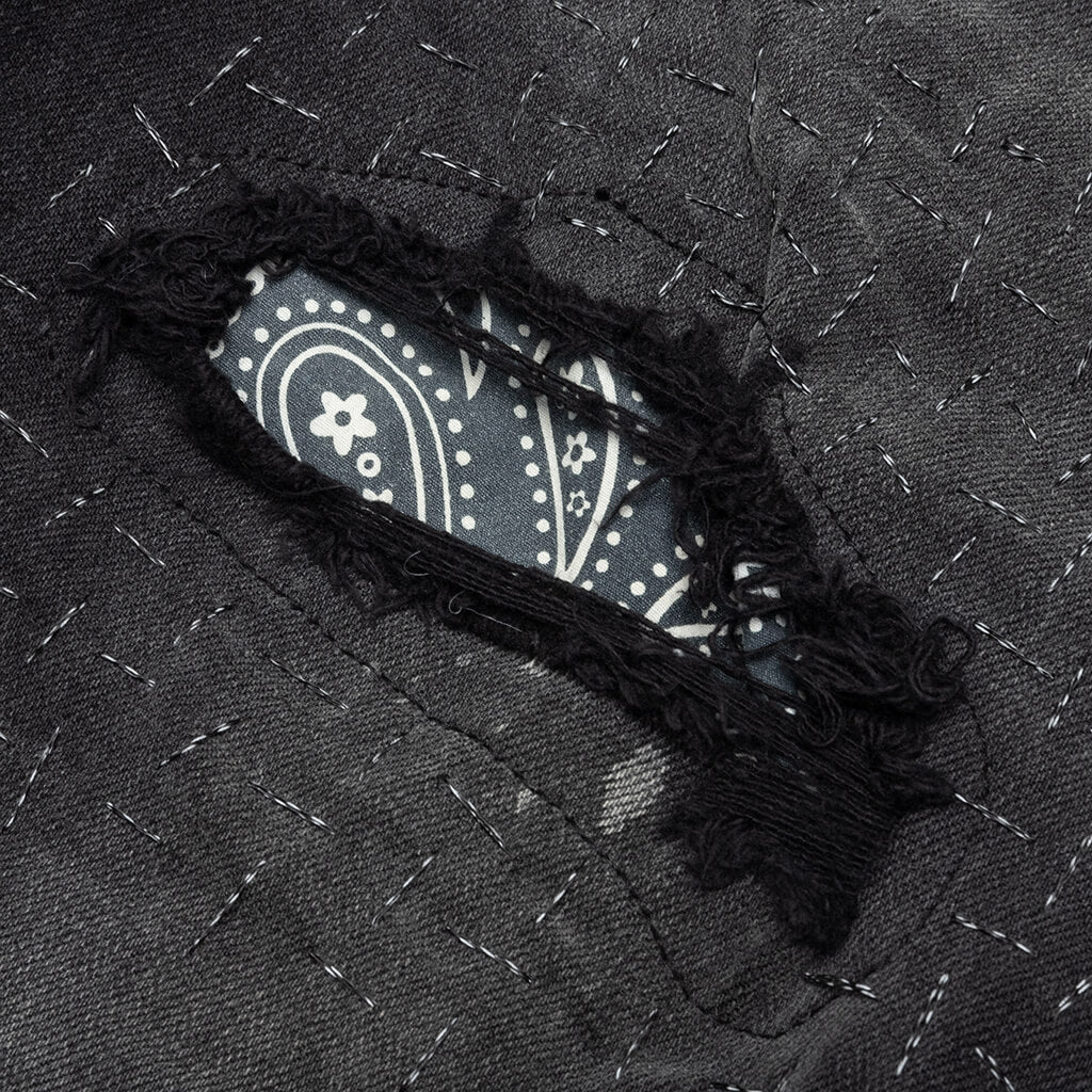 P002 - Bandana Patch Pocket Black