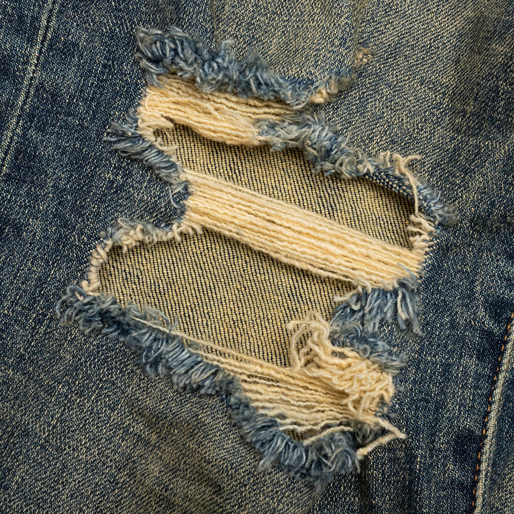 P002 - Distressed Dirty Indigo Blowout
