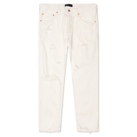 P003 - White Vintage Distress Crop