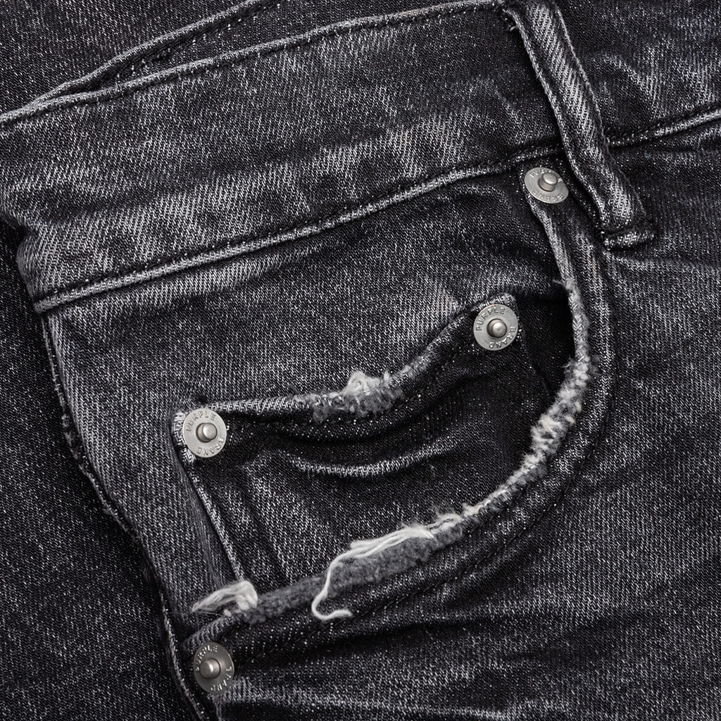 Purple Denim P004 - Blowout Released Hem Black