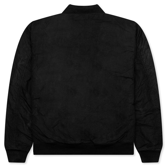 Quilted Bomber Waxed - Black