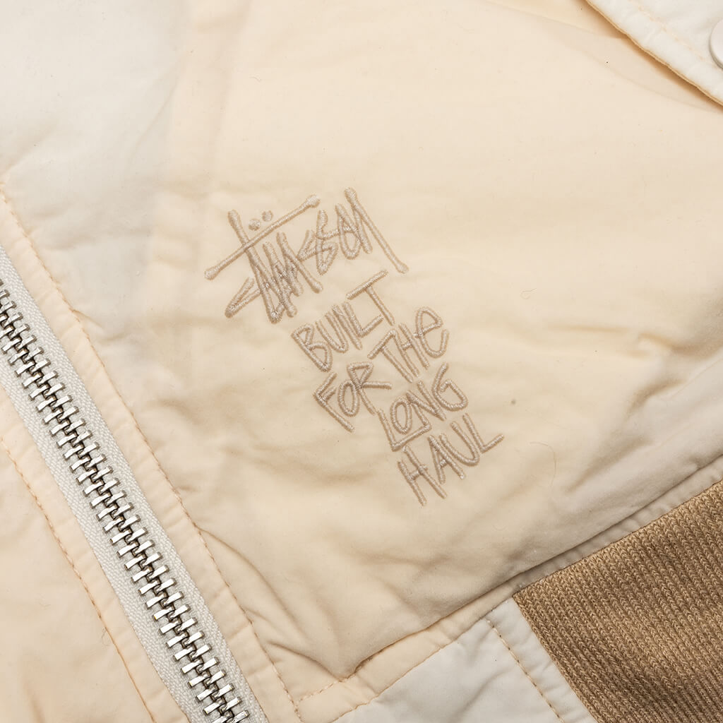 Quilted Bomber Waxed - Cream