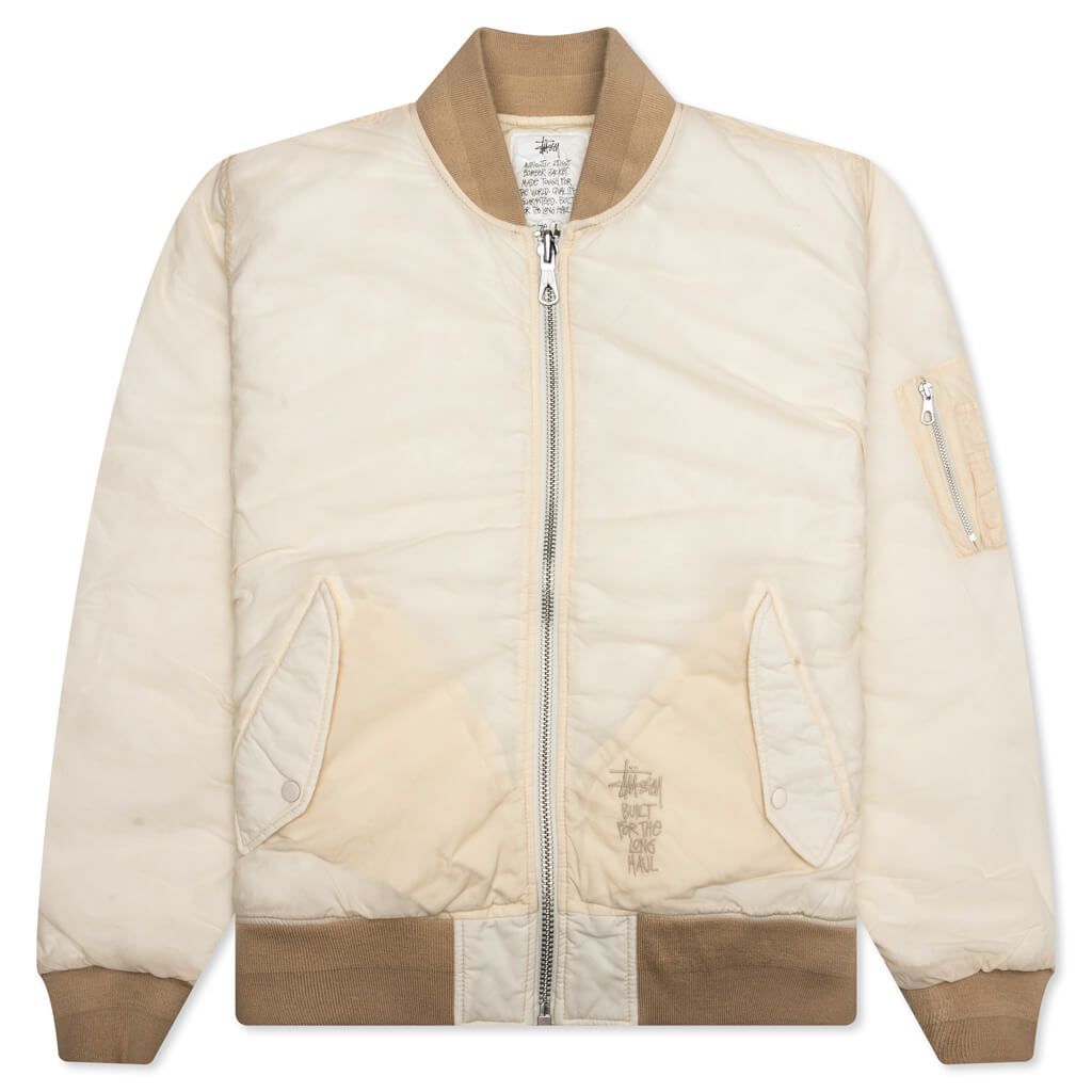 Quilted Bomber Waxed - Cream
