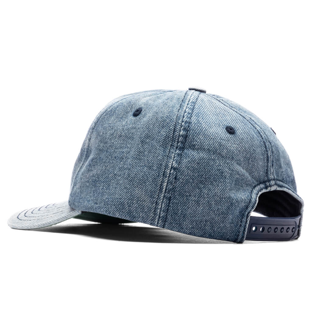 R Logo Light Denim Hat - Blue