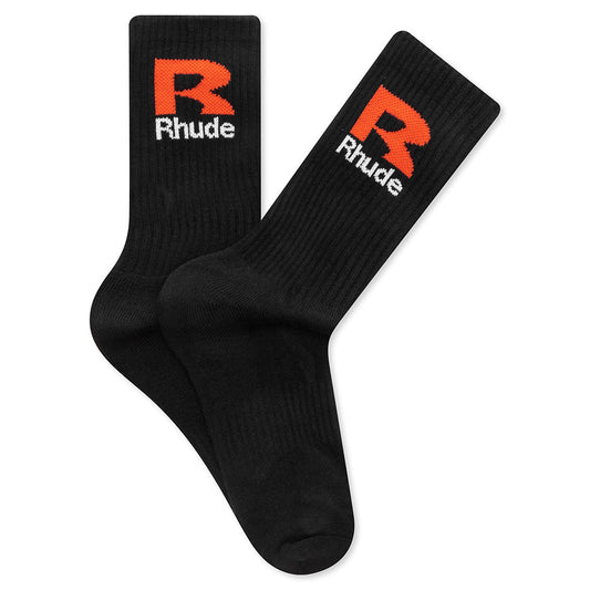 R Sock - Black/Orange