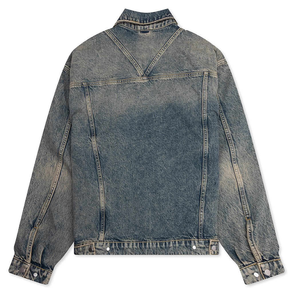 R4 Denim Jacket - Blue Cream