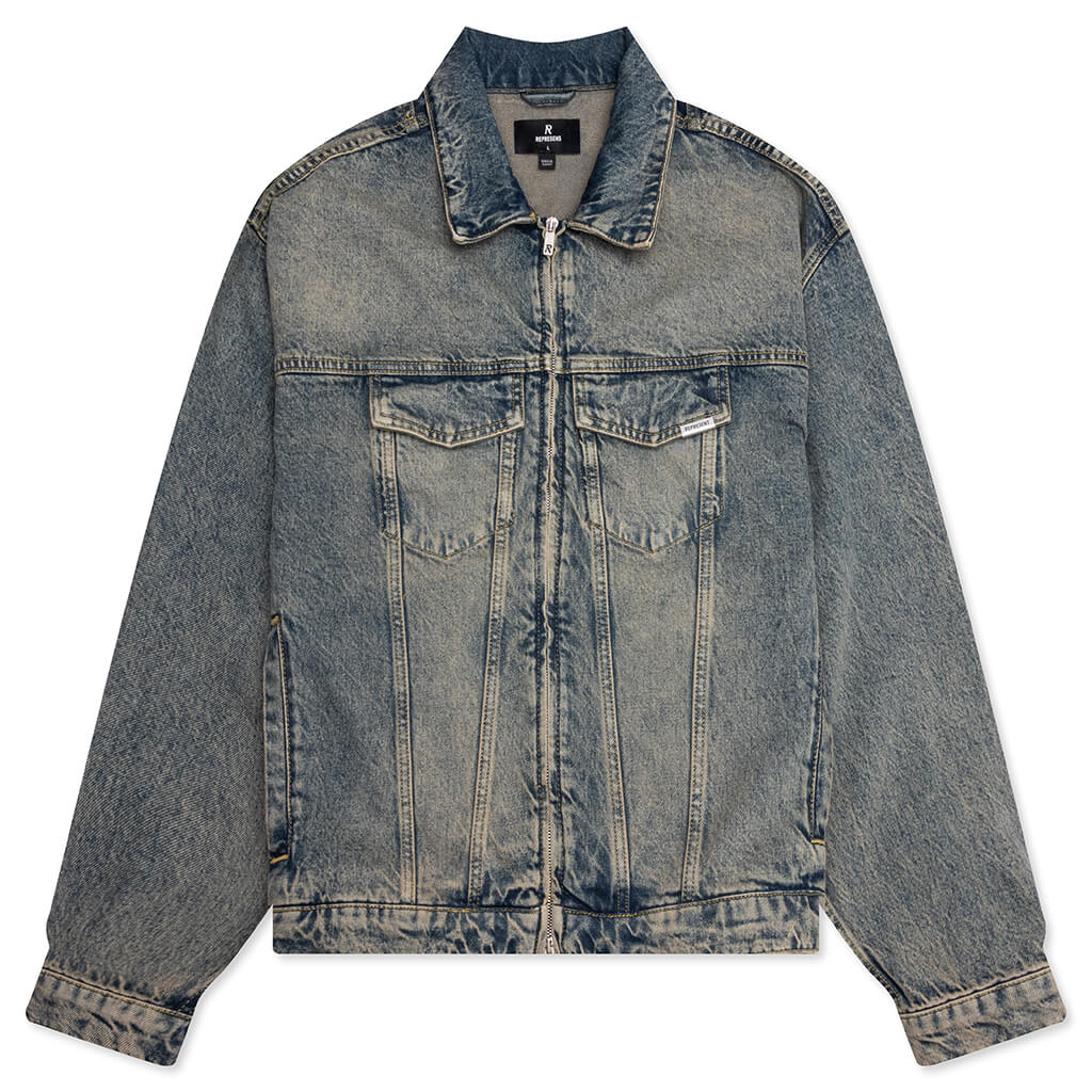 R4 Denim Jacket - Blue Cream