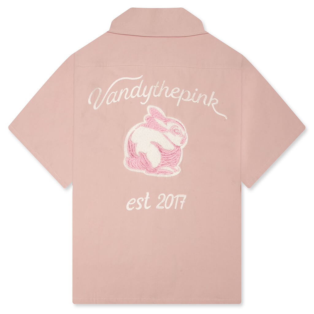 Rabbit Work Button Shirt - Pink