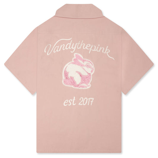 Rabbit Work Button Shirt - Pink