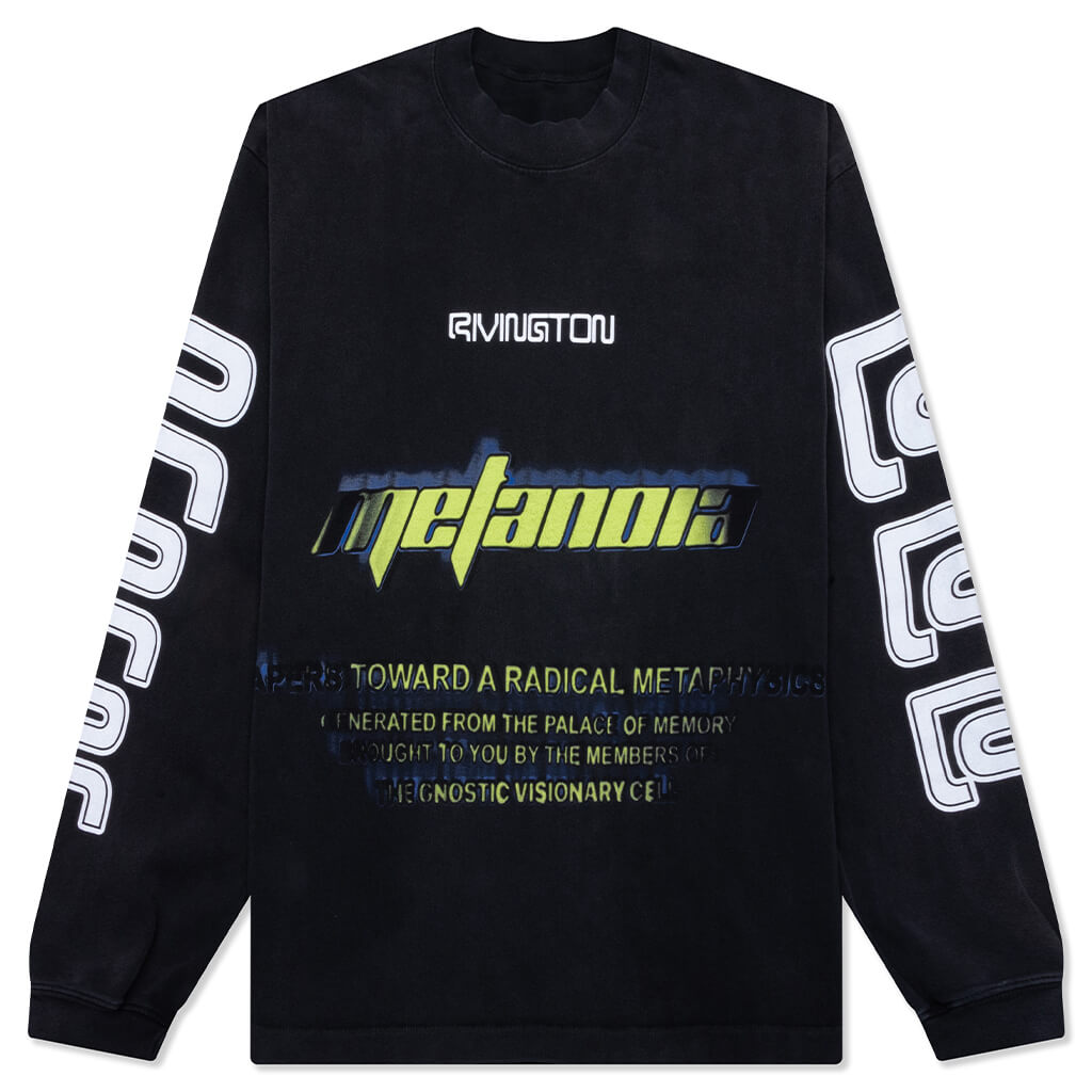 Radical Paper Garden L/S Tee - Faded Black