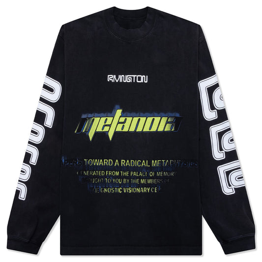 Radical Paper Garden L/S Tee - Faded Black