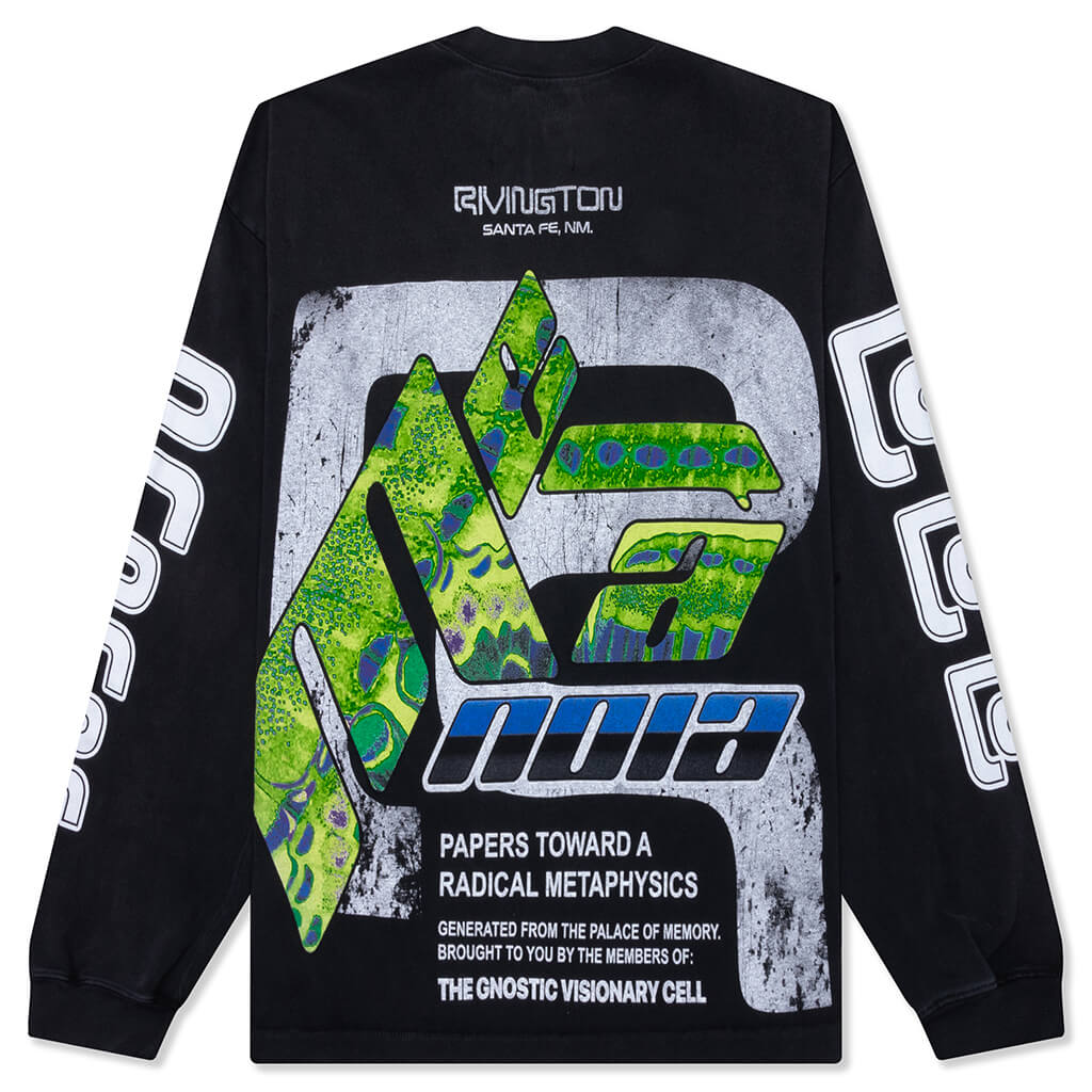 Radical Paper Garden L/S Tee - Faded Black