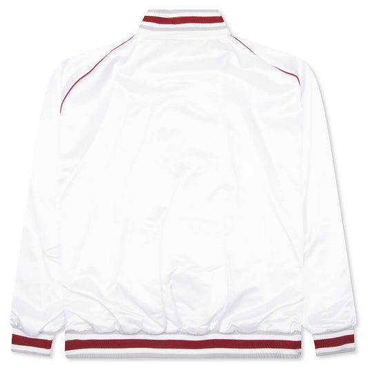 1952 Shiny Raglan Bomber Jacket - White