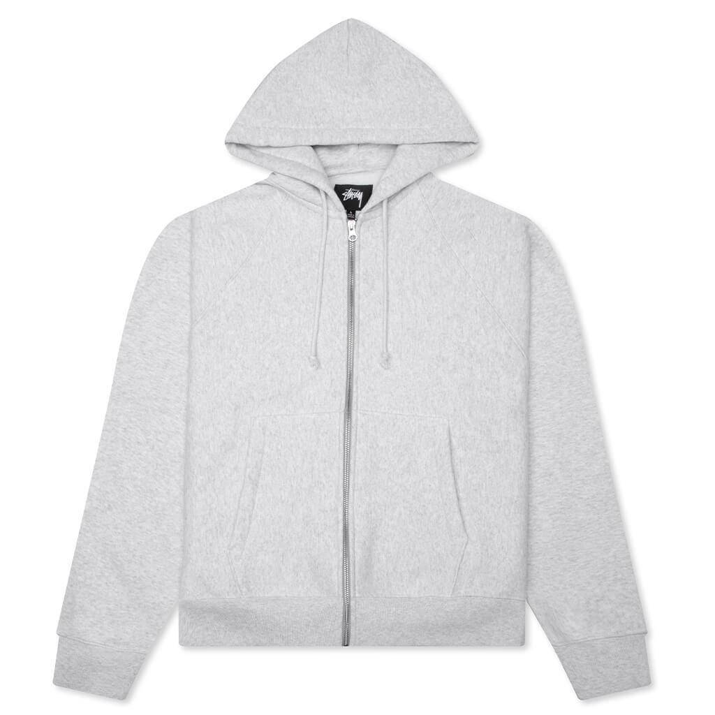 Raglan Zip Hoodie - Ash Heather