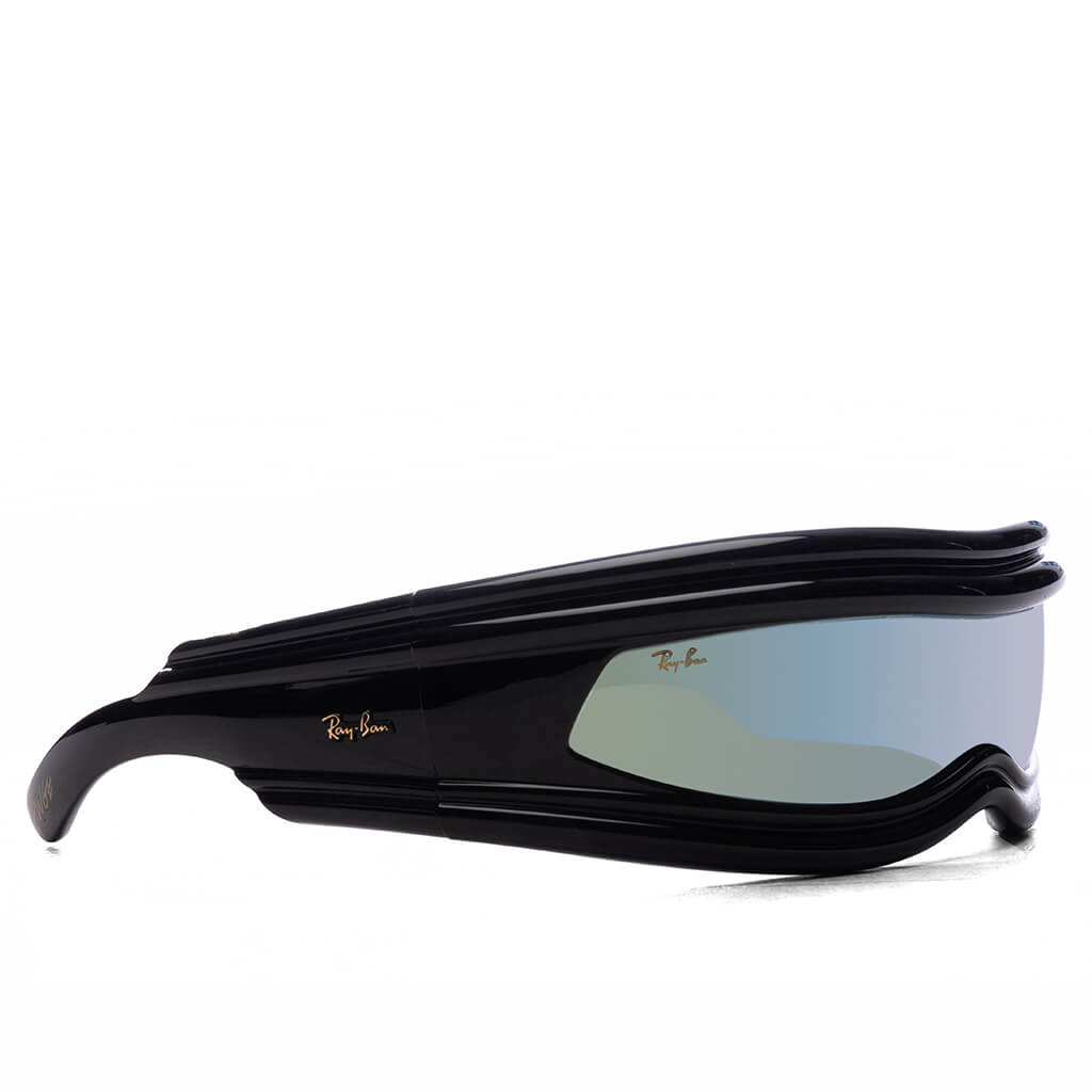 Ray-Ban x A$AP Rocky Ultra Wrap 001 - Black/Green Mirror Silver