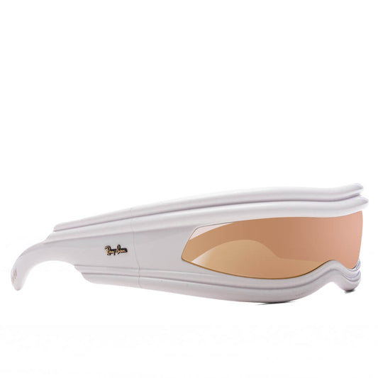 Ray-Ban x A$AP Rocky Ultra Wrap 001 - White/Brown Mirror Gold