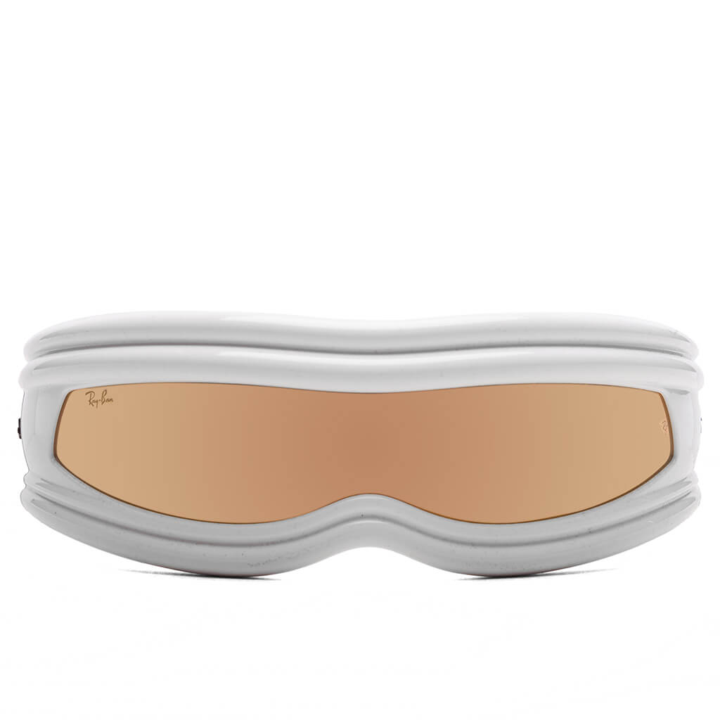 Ray-Ban x A$AP Rocky Ultra Wrap 001 - White/Brown Mirror Gold