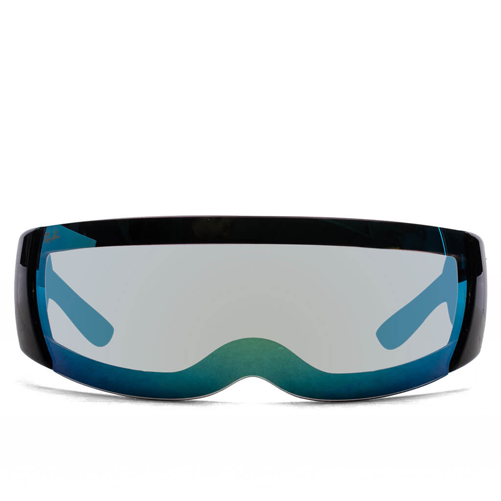 Ray-Ban x A$AP Rocky Ultra Wrap 002 - Black/Light Grey Mirror Blue