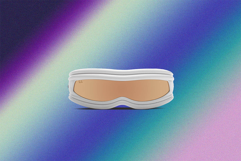 Ray-Ban x A$AP Rocky Ultra Wrap 001 - White/Brown Mirror Gold