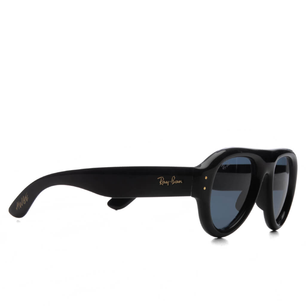 Ray-Ban x A$AP Rocky Aviator Puffer - Black Frame/Dark Blue Lens