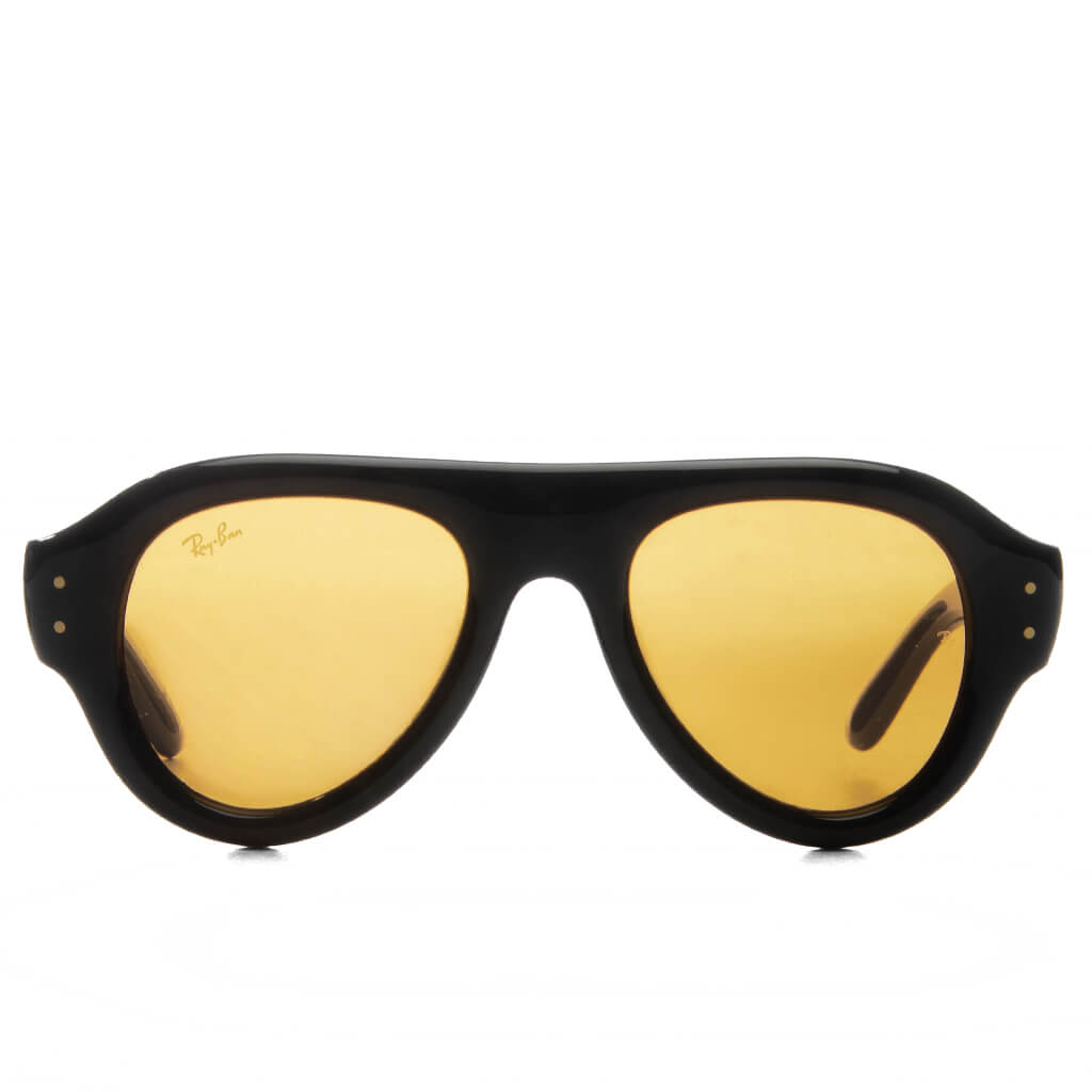 Ray-Ban x A$AP Rocky Aviator Puffer - Black Frame/Orange Lens