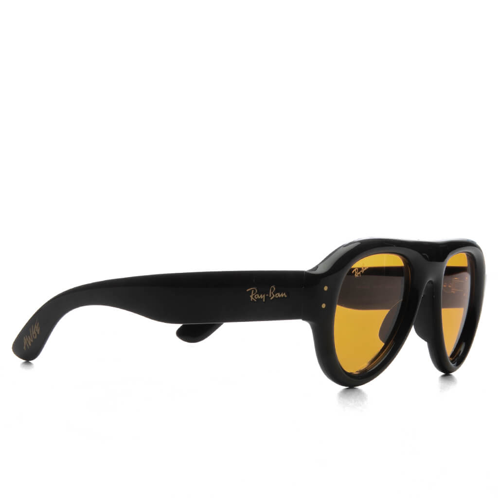 Ray-Ban x A$AP Rocky Aviator Puffer - Black Frame/Orange Lens