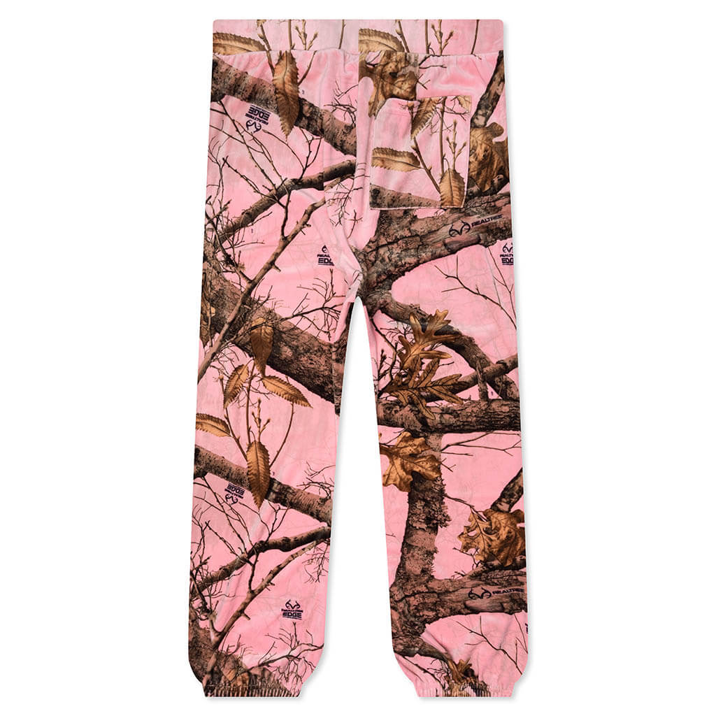 Pleasures x Juicy Couture Realtree Velour Track Pants - Pink Edge