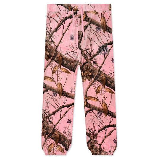 Pleasures x Juicy Couture Realtree Velour Track Pants - Pink Edge