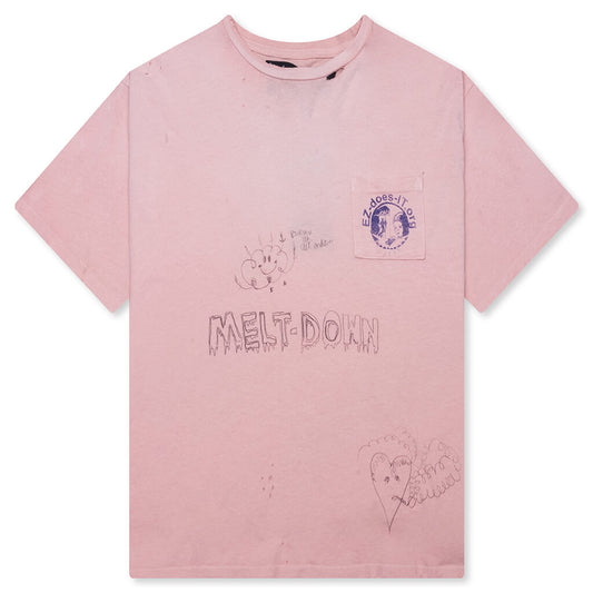 Rehab Romance Pocket Tee - Pink