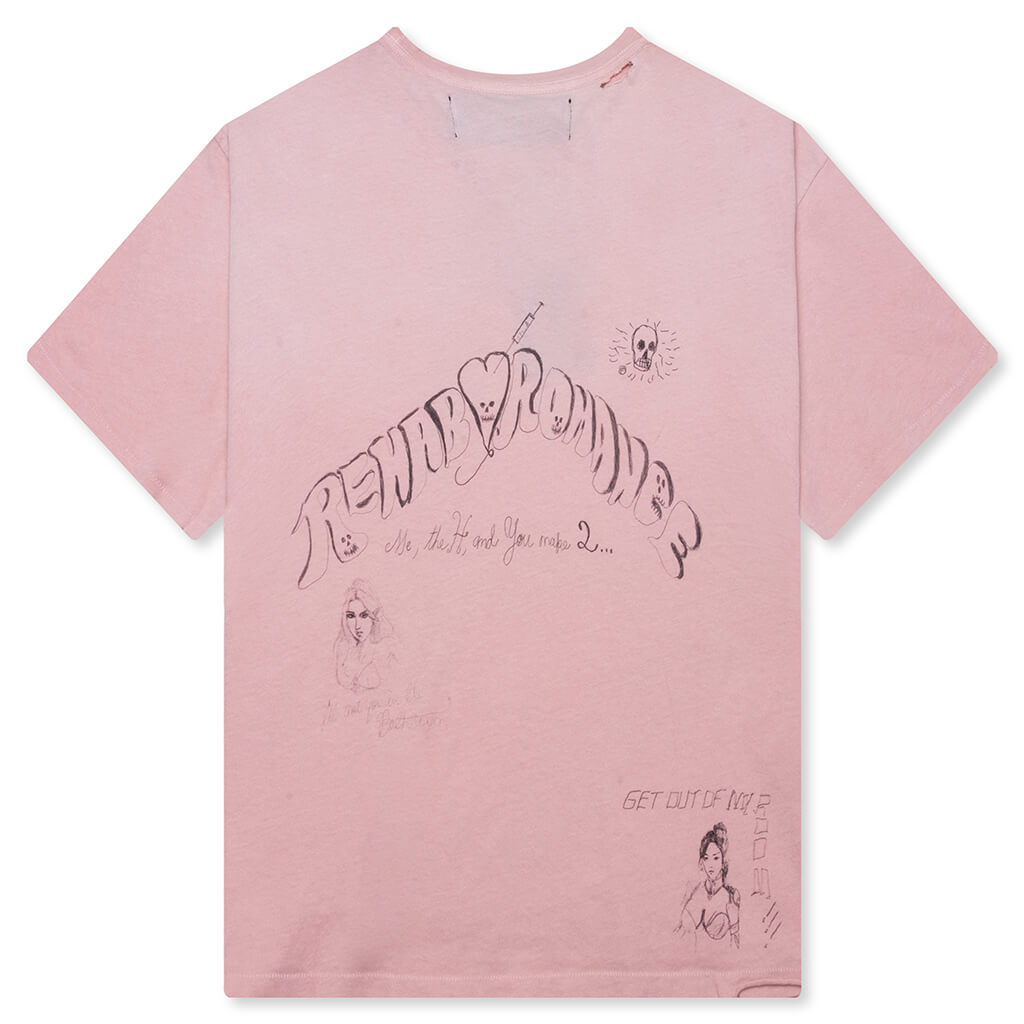 Rehab Romance Pocket Tee - Pink