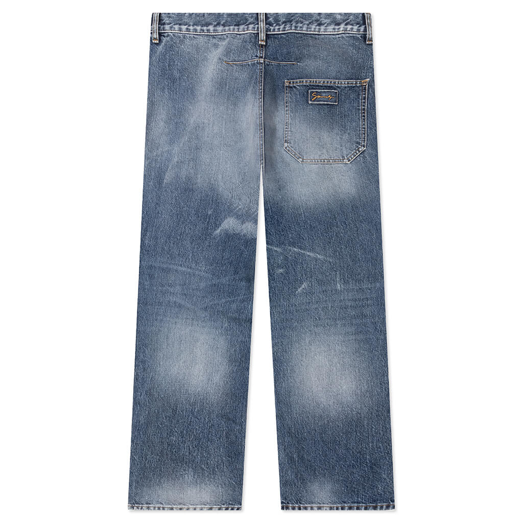 Relaxed Fit Denim Pants - Light Blue