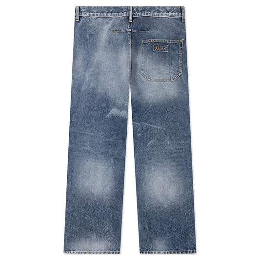 Relaxed Fit Denim Pants - Light Blue