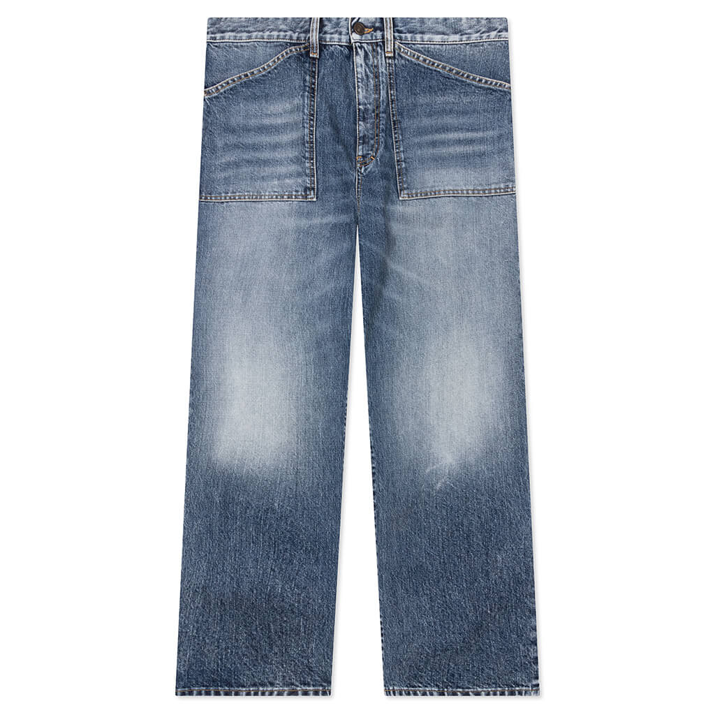 Relaxed Fit Denim Pants - Light Blue