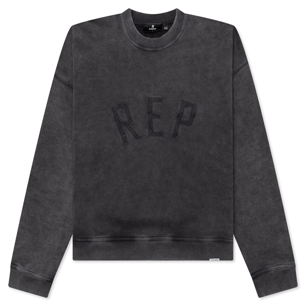 Red Applique Sweater - Vintage Black