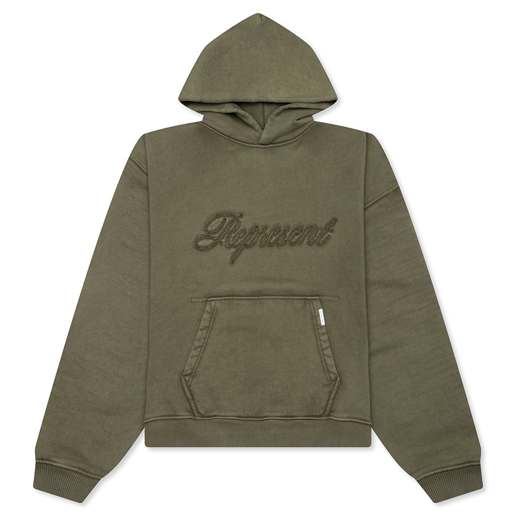 Rep Reverse Applique Hoodie - Vintage Khaki