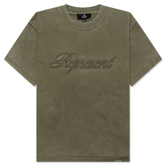Rep Reverse Applique T-Shirt - Dark Olive