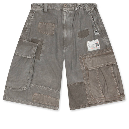 Repaired Cargo Shorts - Light Grey
