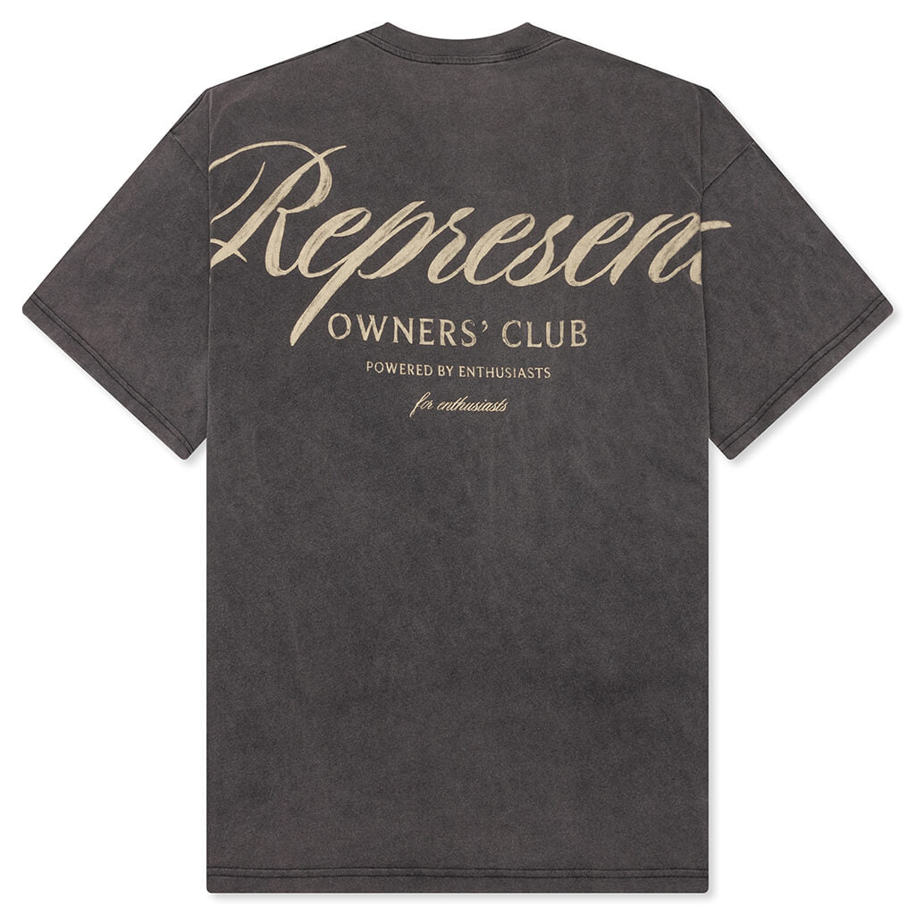 Owners Club Script T-Shirt - Vintage Grey